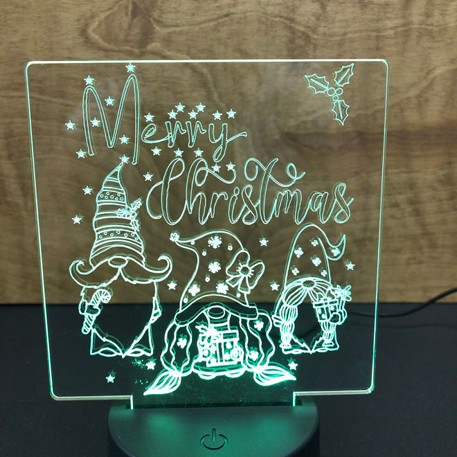 custon designed 3D LED gnome light