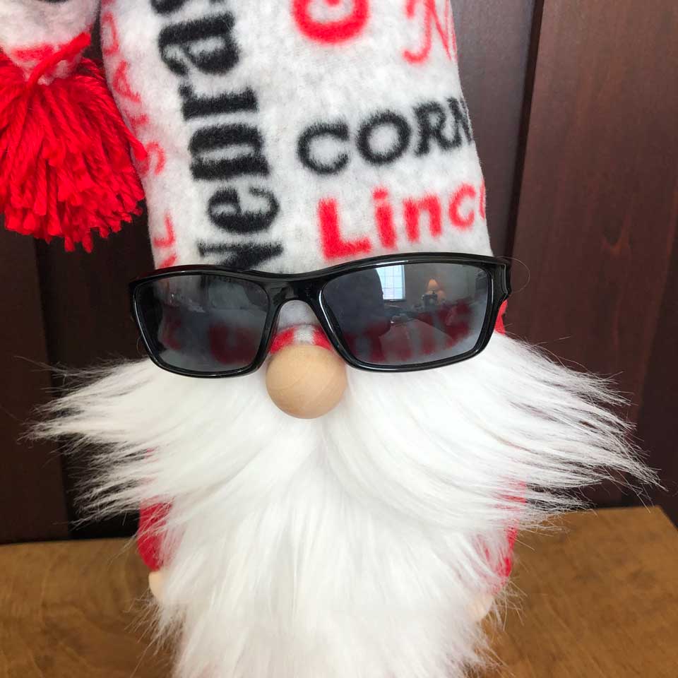 hand crafted rad dude NCAA Nebraska Cornhuskers gnome