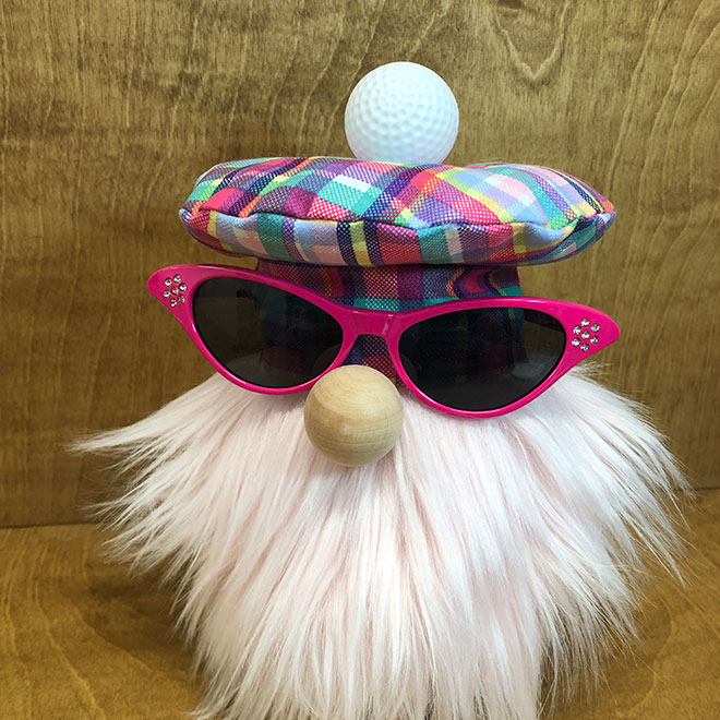 hand crafted golf gnome for the pro