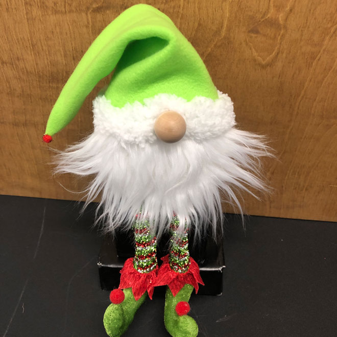 hand crafted grinch themed gnome