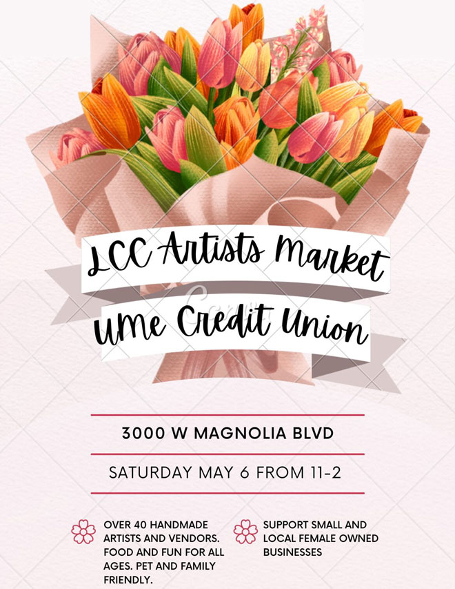 Artist Market May 6th at UME Parking Lot